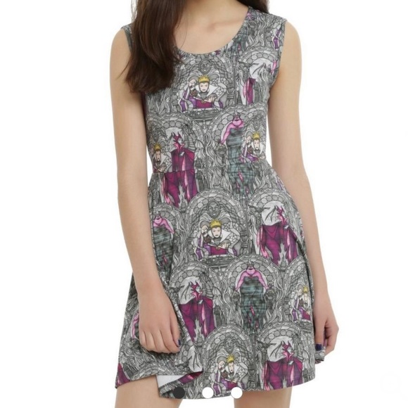 Disney Dresses & Skirts - Hot Topic Disney Villain Stained Glass Mini Skater Dress